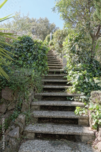 Stone stairs near the house