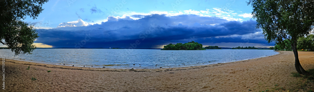 Panorama of Minsk sea(Zaslavl Reservoir) before the storm. Panorama of Minsk sea(Zaslavl Reservoir) before the storm.