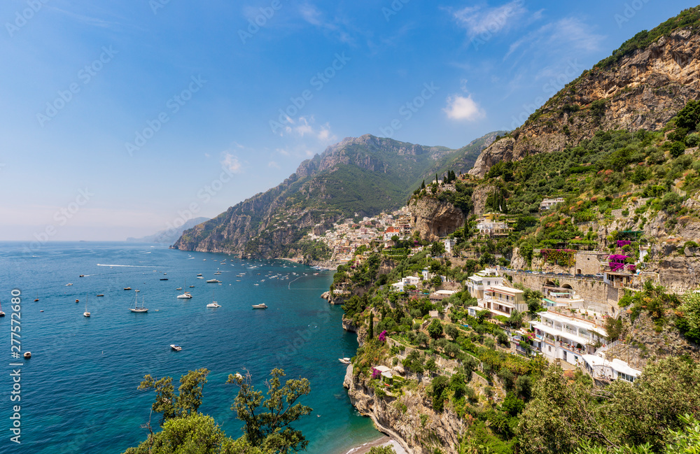The wonderful village of Positano in the Amalfi Coast in Italy
