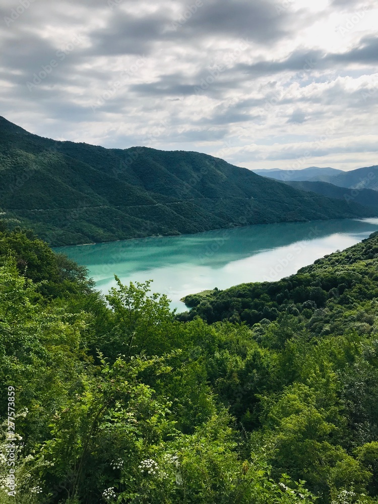 lake in the mountains of georgia