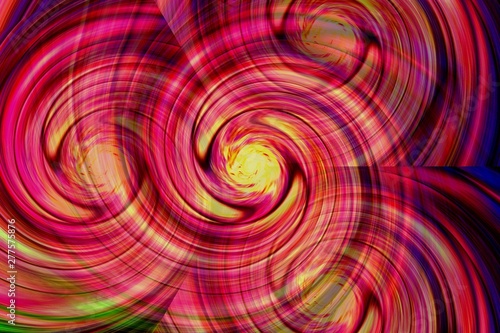 streszczenie fraktalna tło, tapeta z zakrzywioną cyfrową kolorową spiralą