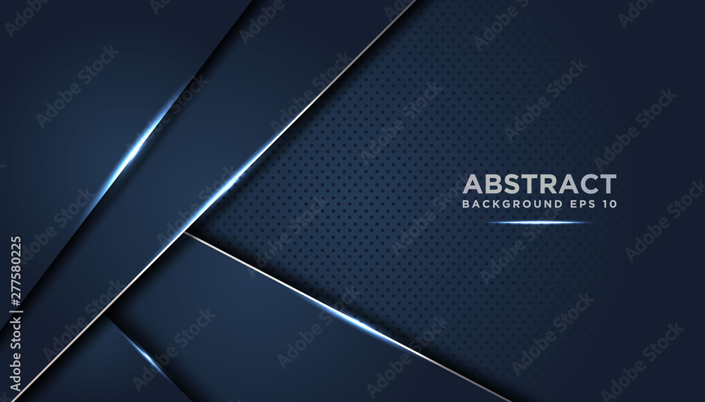 Dark abstract background with dark blue overlap layers. Texture with metallic effect element decoration. Luxury design concept Dark abstract background with dark blue overlap layers. Texture with metallic effect element decoration. Luxury design concept