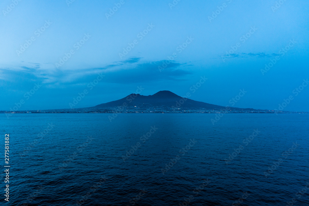 The Vesuvius in Naples view from the sea