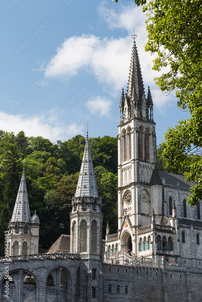 The Sanctuary of Our Lady of Lourdes in France.