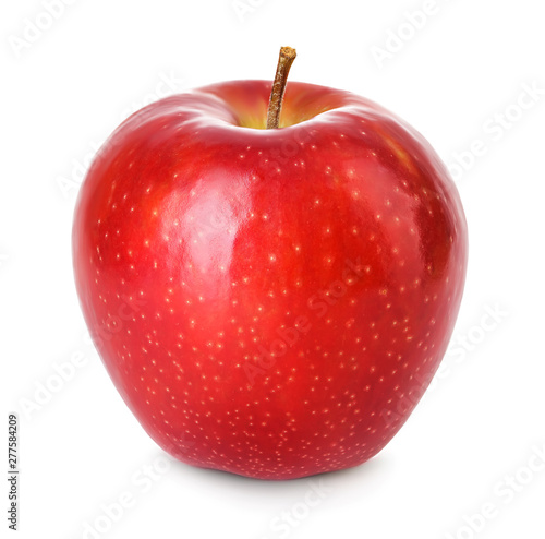 Fresh red apple isolated on white. With clipping path.