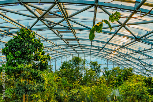 The Masoala Hall of the Zoo Zurich in Switzerland with a huge indor tropical madagascar rainforest