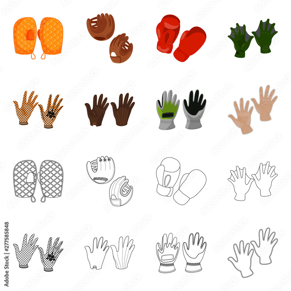 Fototapeta premium Vector design of silhouette and safety icon. Set of silhouette and comfort vector icon for stock.