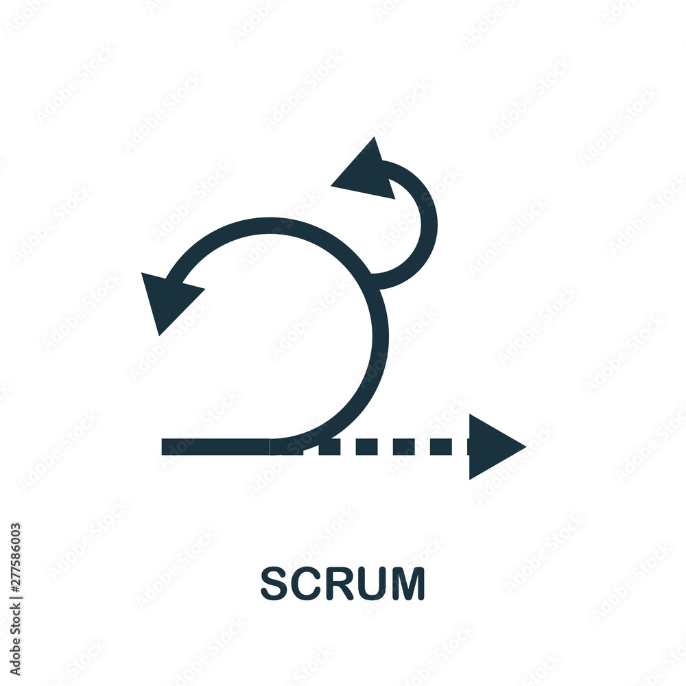 Wunschmotiv: Scrum vector icon symbol. Creative sign from agile icons collection. Filled flat Scrum