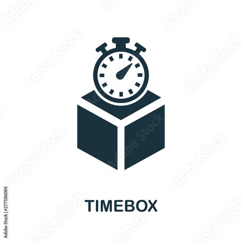 Timebox vector icon symbol. Creative sign from agile icons collection. Filled flat Timebox icon for computer and mobile
