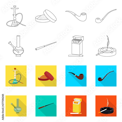 Vector design of refuse and stop icon. Collection of refuse and habit stock symbol for web.