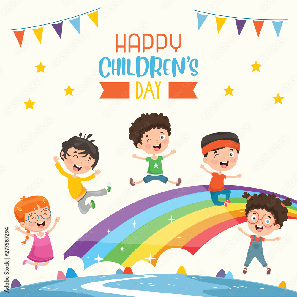 Vector Illustration Of Happy Children's Day