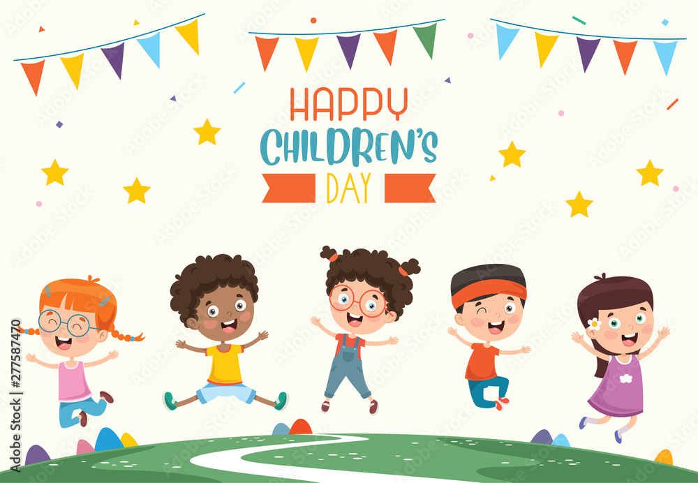 Vector Illustration Of Happy Children's Day Vector Illustration Of Happy Children's Day