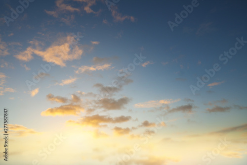 Fototapeta Naklejka Na Ścianę i Meble -  Sunlit clouds in sky