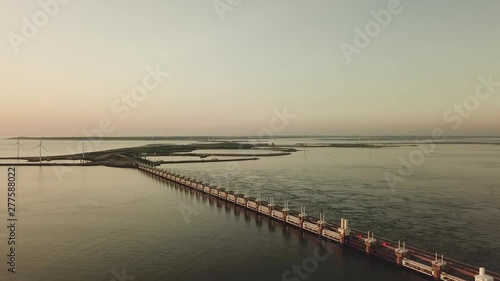 Wallpaper Mural Oosterscheldekering, Eastern Scheldt storm surge barrier, in the Netherlands, Aerial Torontodigital.ca