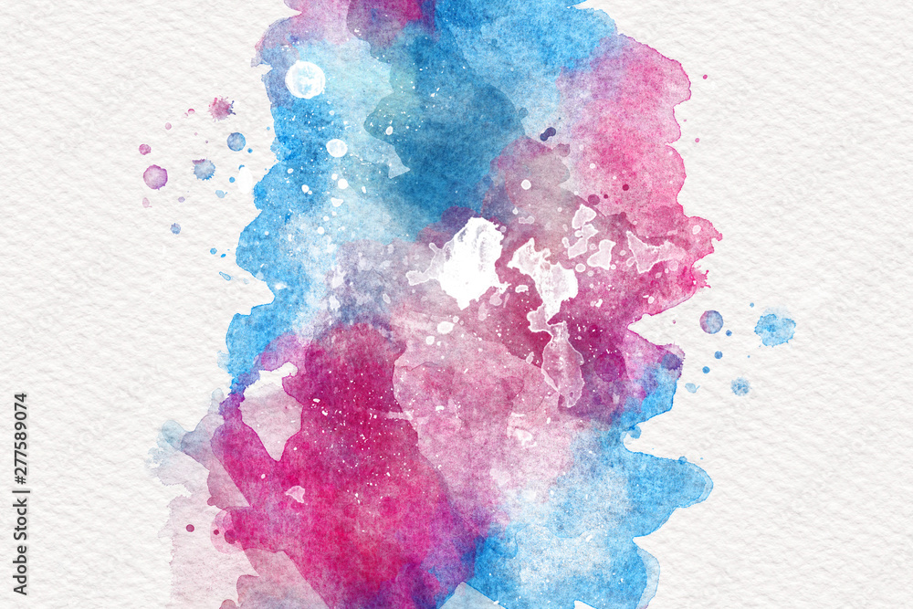 Artistic abstract watercolor paint wash background