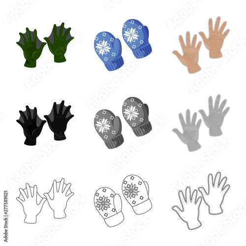 Vector illustration of silhouette and safety icon. Set of silhouette and comfort vector icon for stock.
