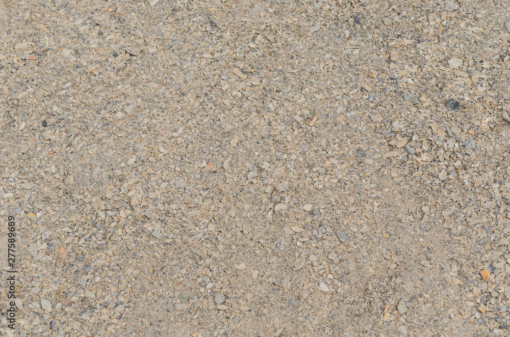 Seashells crushed, pebble stones for background Seashells crushed, pebble stones for background