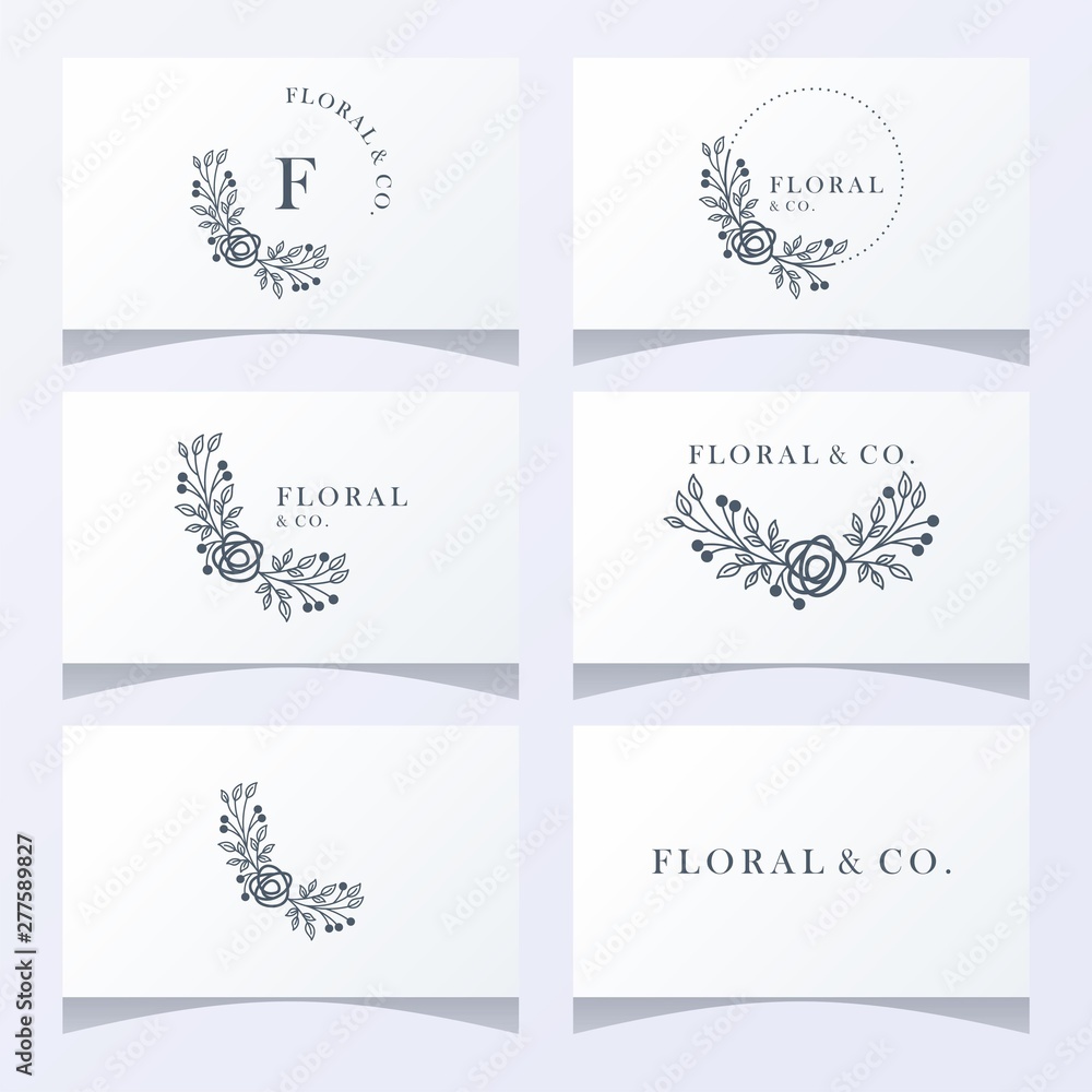floral ornament logo ready to use floral ornament logo ready to use