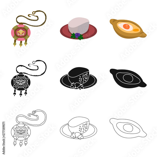 Vector illustration of culture and sightseeing icon. Collection of culture and originality stock vector illustration.