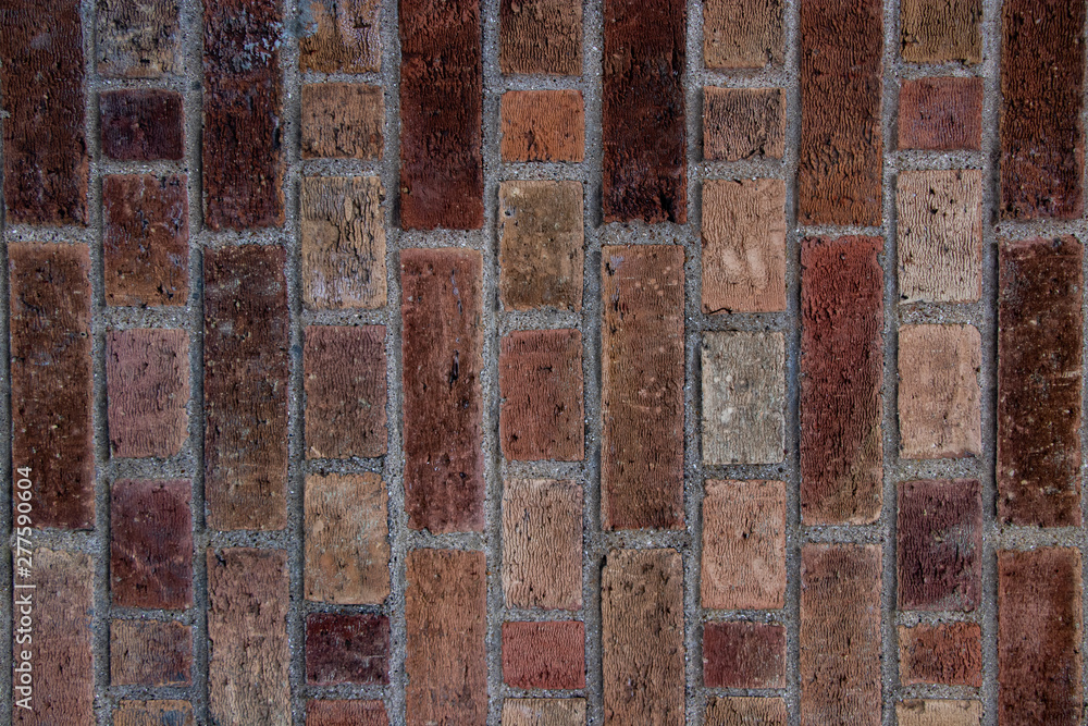 Brown and red brick wall texture Brown and red brick wall texture