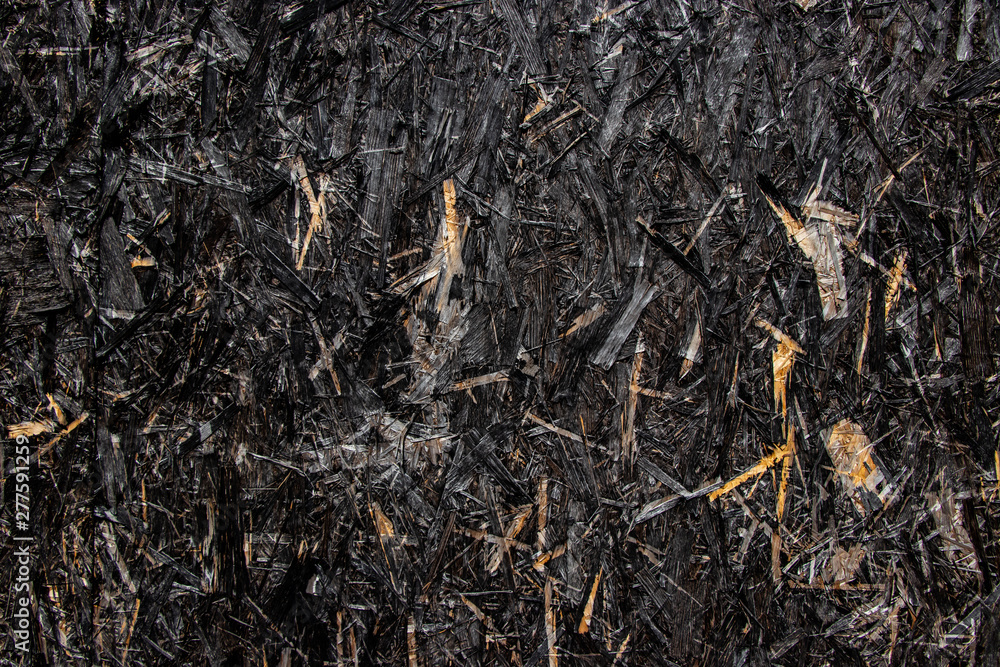 Black painted wood chip texture Black painted wood chip texture