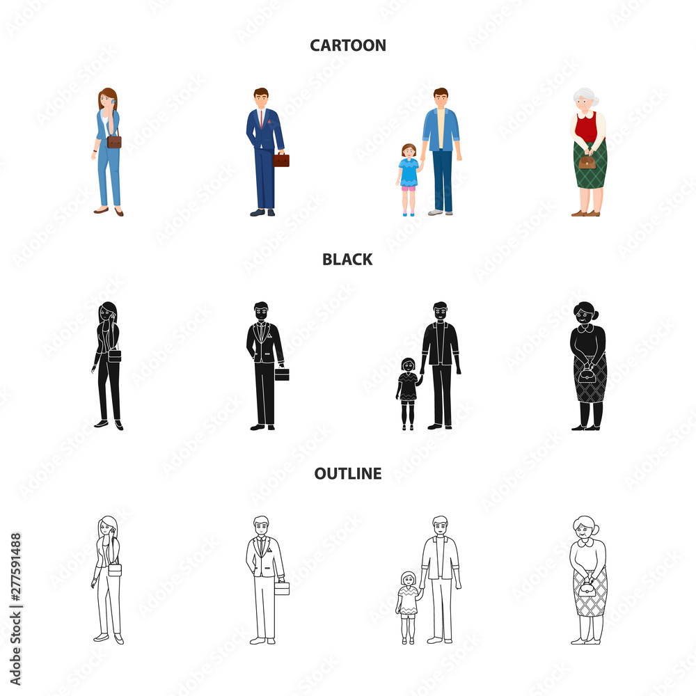 Vector design of character and avatar symbol. Set of character and portrait stock symbol for web. Vector design of character and avatar symbol. Set of character and portrait stock symbol for web.
