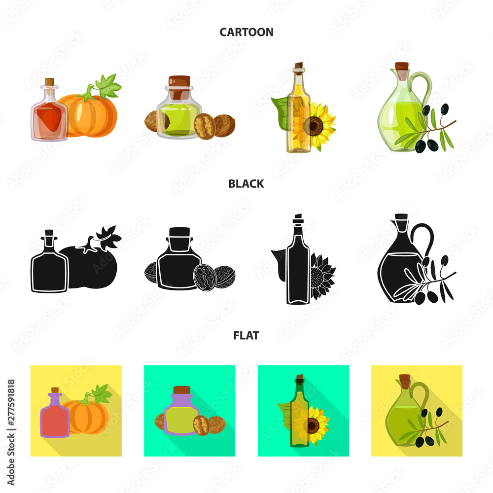 Fototapeta premium Vector design of healthy and vegetable logo. Set of healthy and agriculture stock vector illustration.