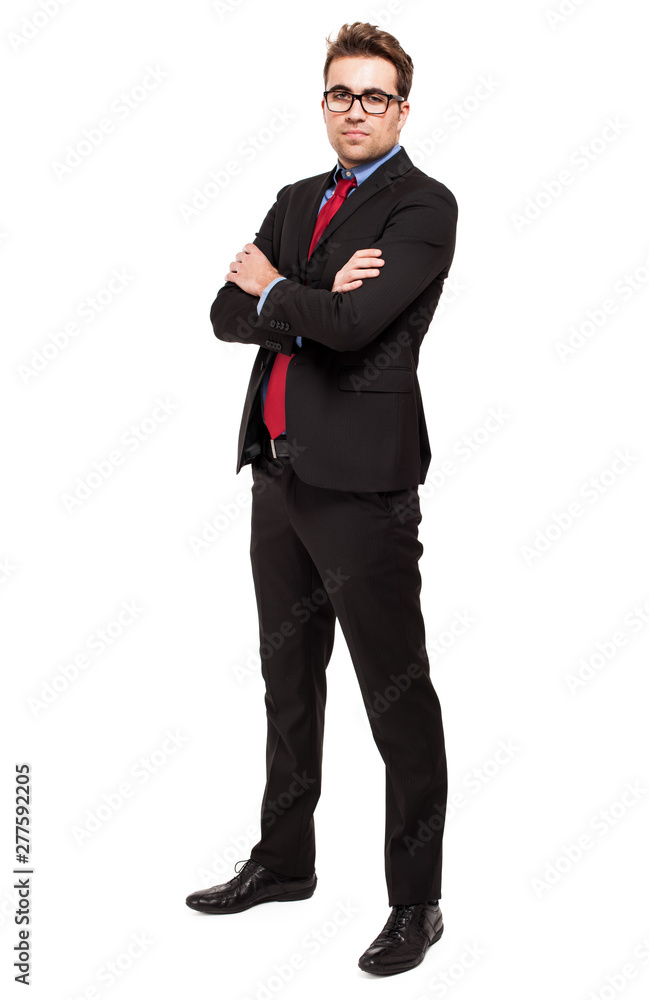Friendly manager isolated on white Friendly manager isolated on white