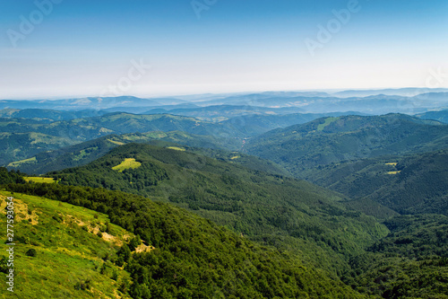Beautiful mountain view from the path from Beklemeto to Kozya Stena  Troyan Balkan  Bulgaria