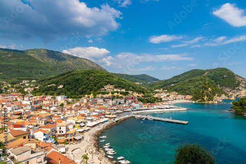 Amasing view to Parga from Venetian castle  Epirus  Greece