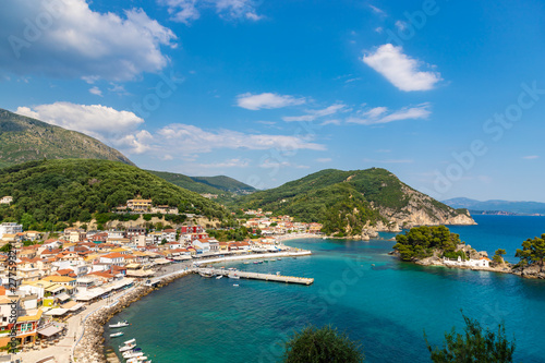 Amasing view to Parga from Venetian castle, Epirus, Greece