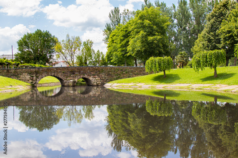 Fototapeta premium landscape of gardens in monforte de lemos, lugo, galicia