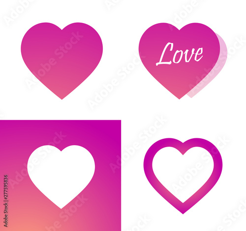 Icon of pink heart - Sticke...