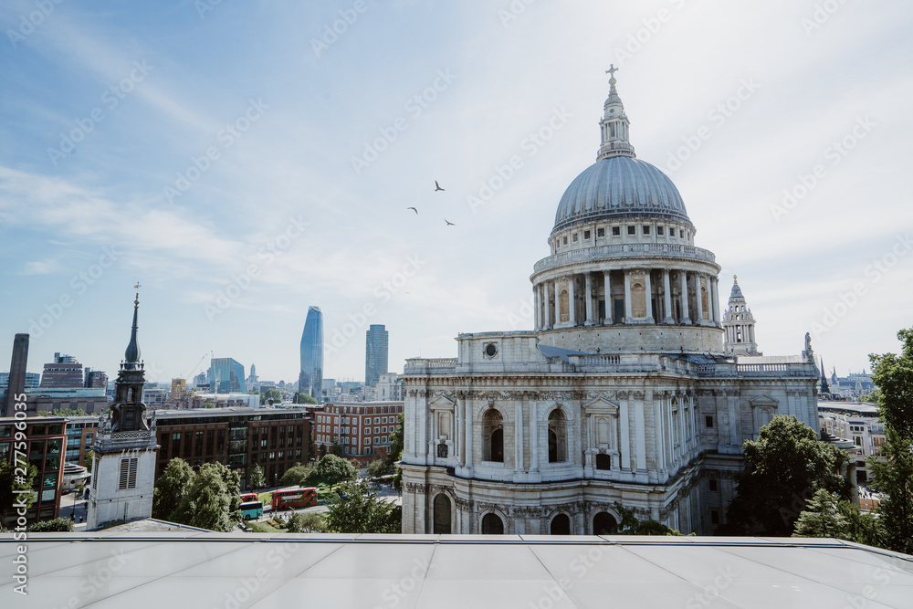 A view from top to St. Pauls cathedral 