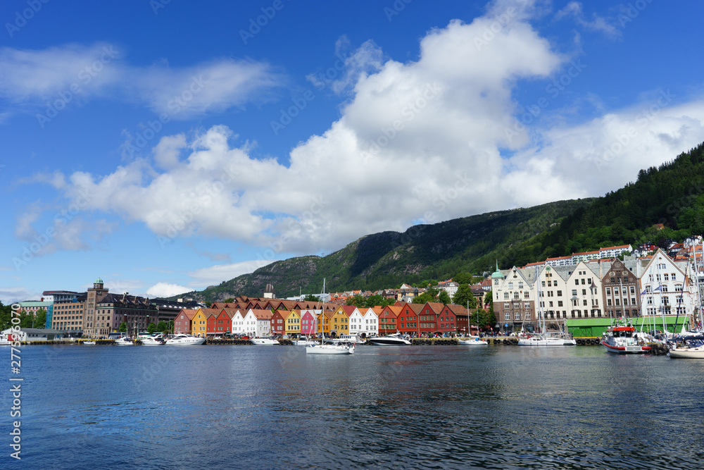 Colorful waterfront in Bruggen of Bergen