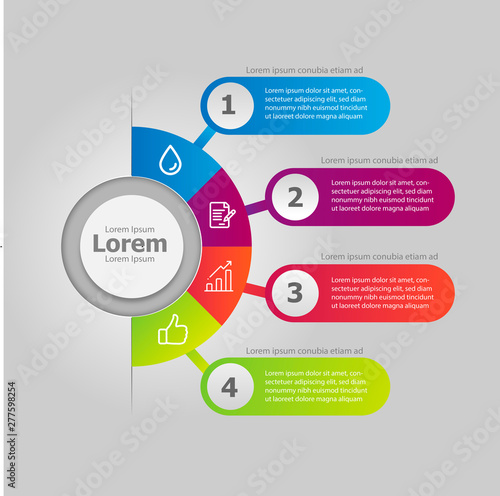 Color Inphografic Information for business e more
