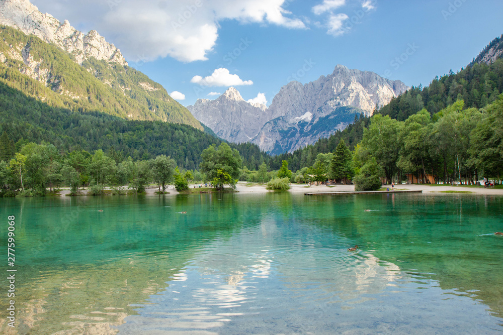 View of Jasna lake in Julian Alps, Slovenia