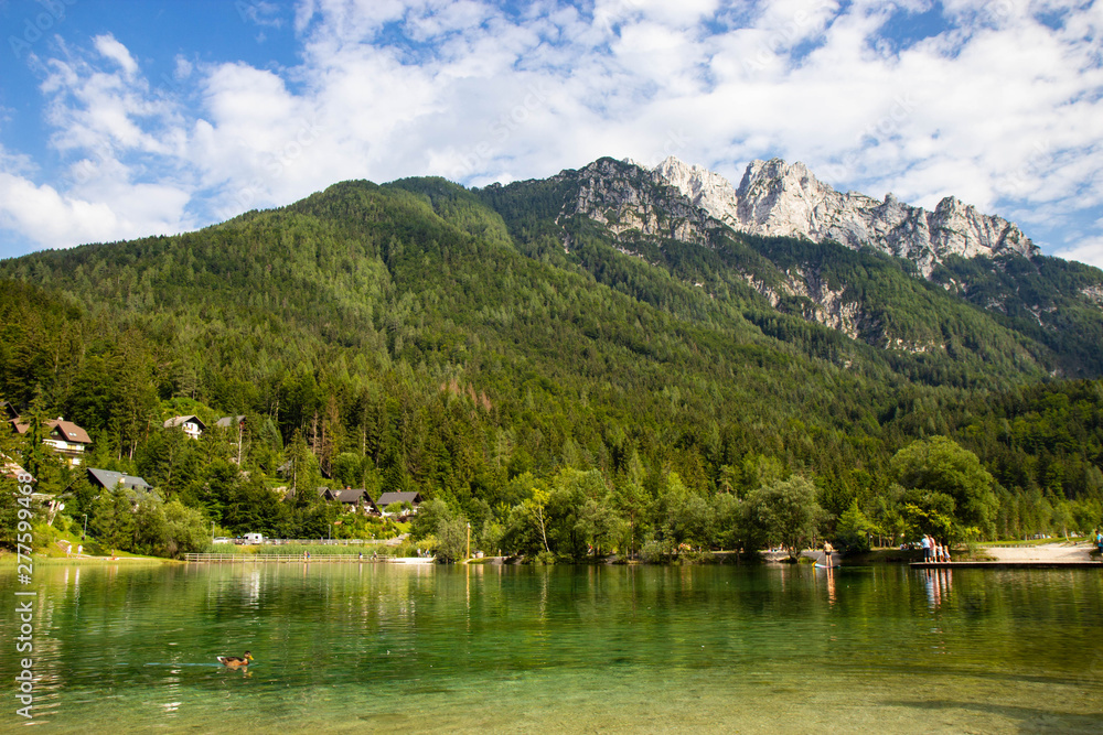 View of Jasna lake in Julian Alps, Slovenia