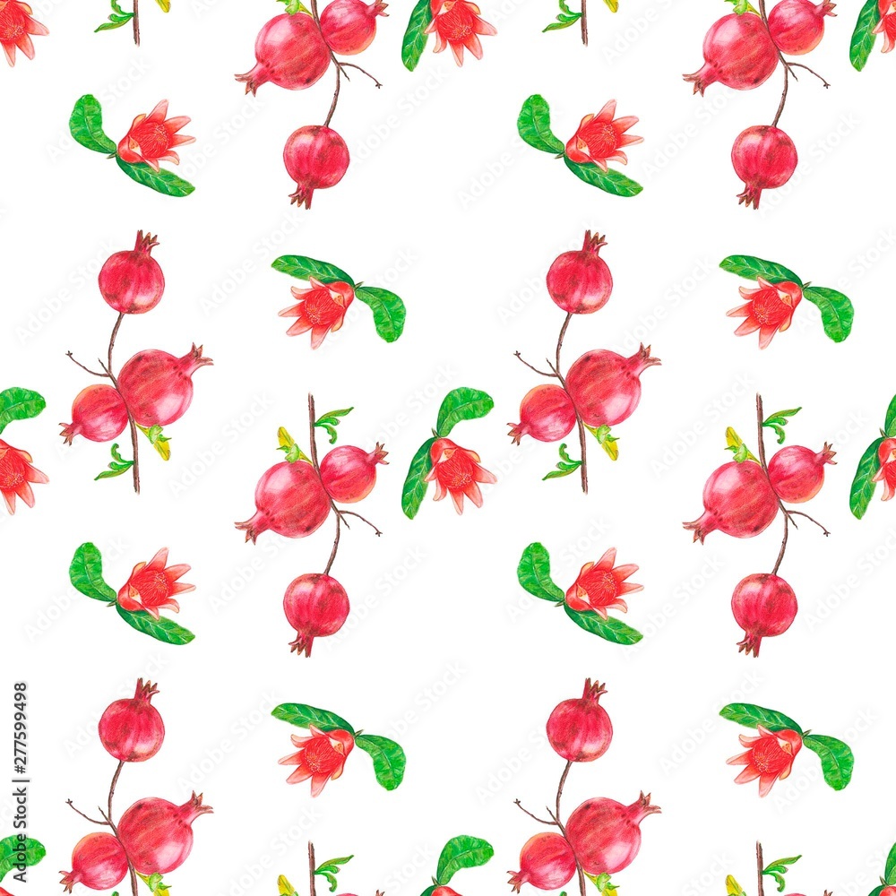 custom made wallpaper toronto digitalpattern of pomegranate fruits