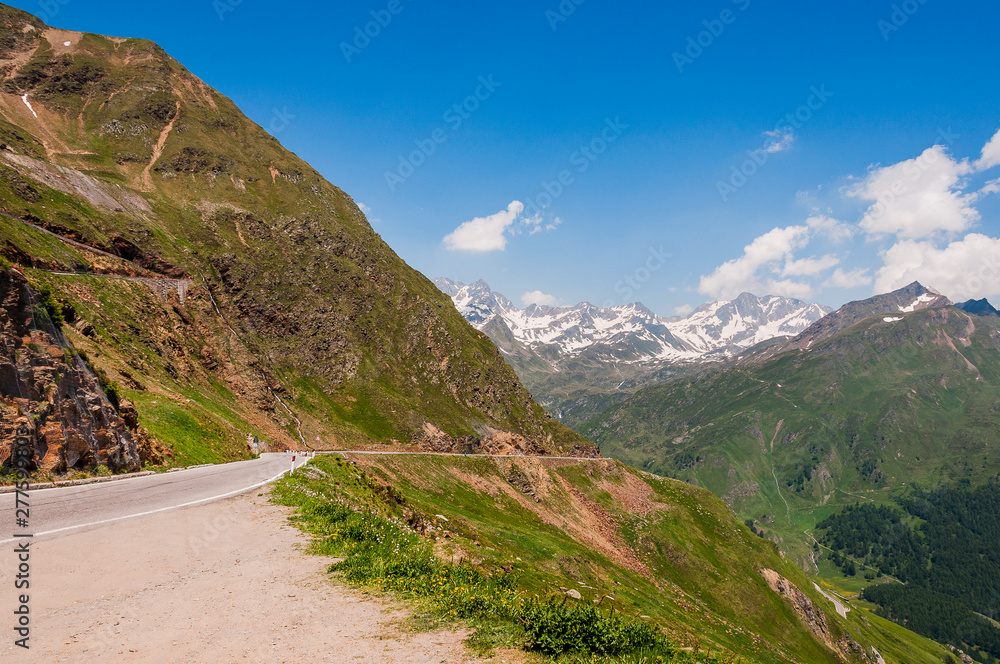 Timmelsjoch, Hochalpenstrasse, Passstrasse, Bergstrasse, Südtirol, Berge, Sommer, Italien