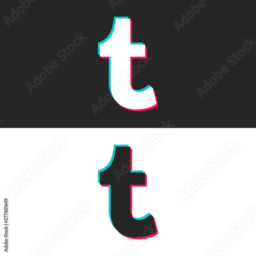 Uppercase letter t. Alphabet letter T logo. Abstract font style. Colorful vector design template elements design for application, icon, logotype, corporate identity, card, labels or posters.