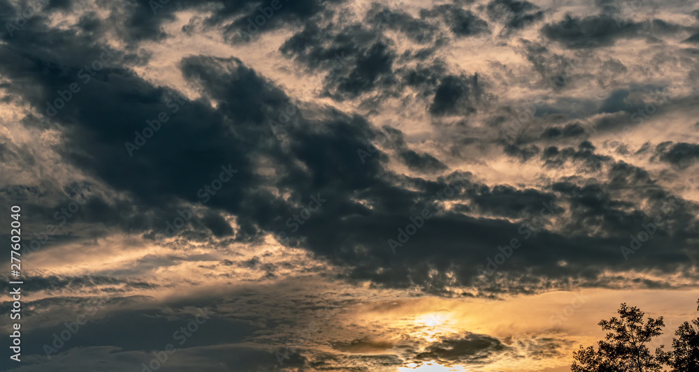 Fototapeta premium Dramatic clouds in the sky - perfect for sky replacement - travel photography