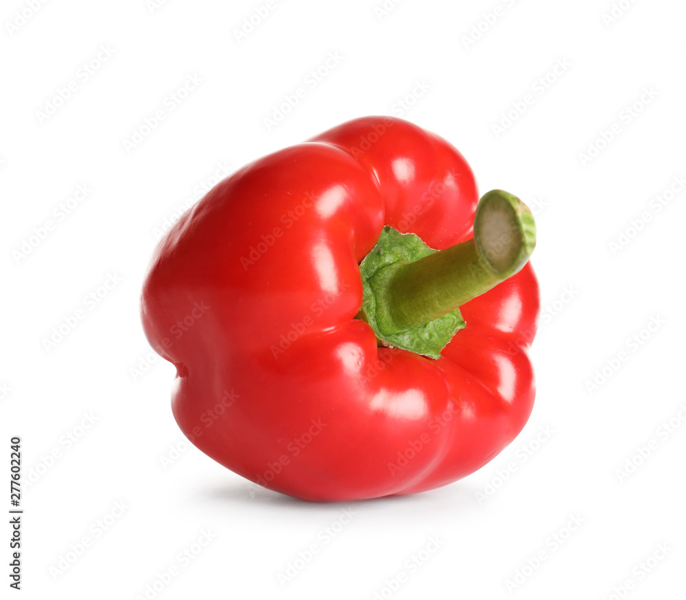 Tasty ripe red bell pepper on white background Tasty ripe red bell pepper on white background
