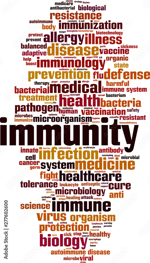 Obraz premium Immunity word cloud