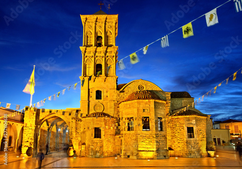 Night view of the church of Saint Lazarus (