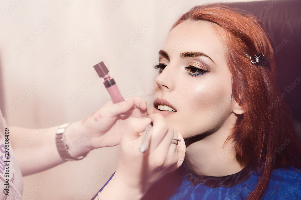 The work of a professional makeup artist and stylist The work of a professional makeup artist and stylist