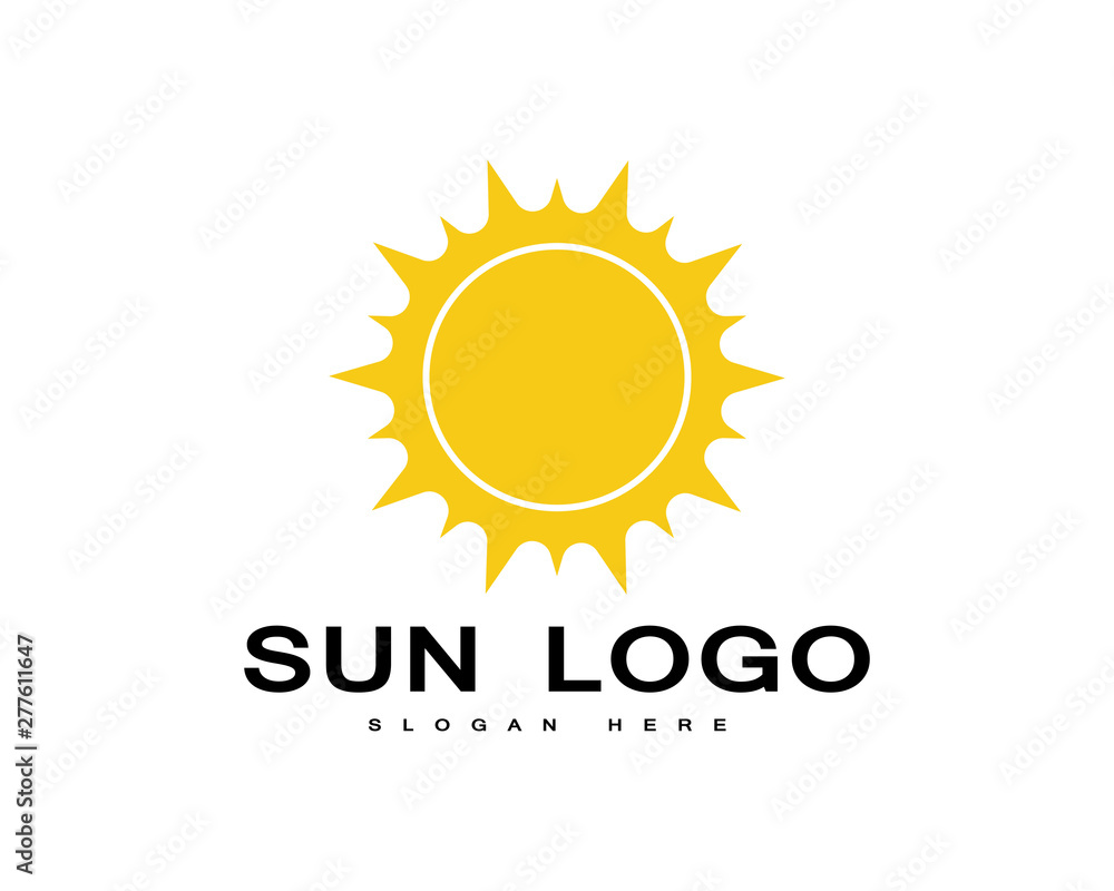 Fototapeta premium Sun logo and symbols star icon web