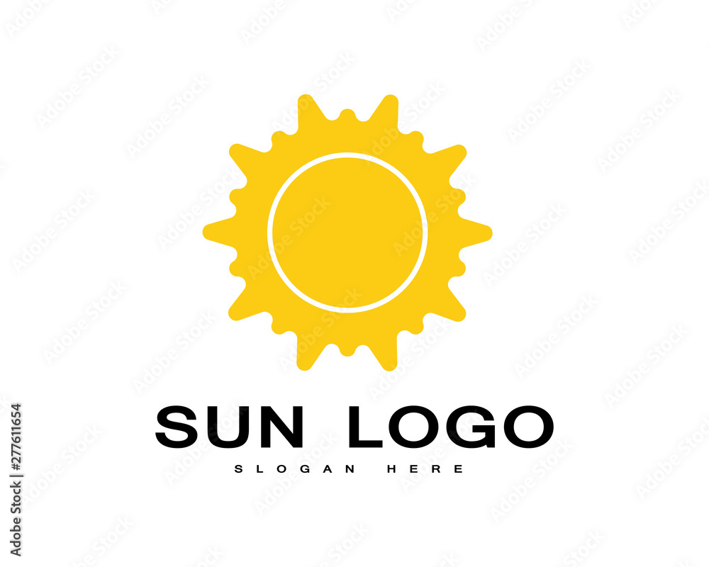 Fototapeta premium Sun logo and symbols star icon web
