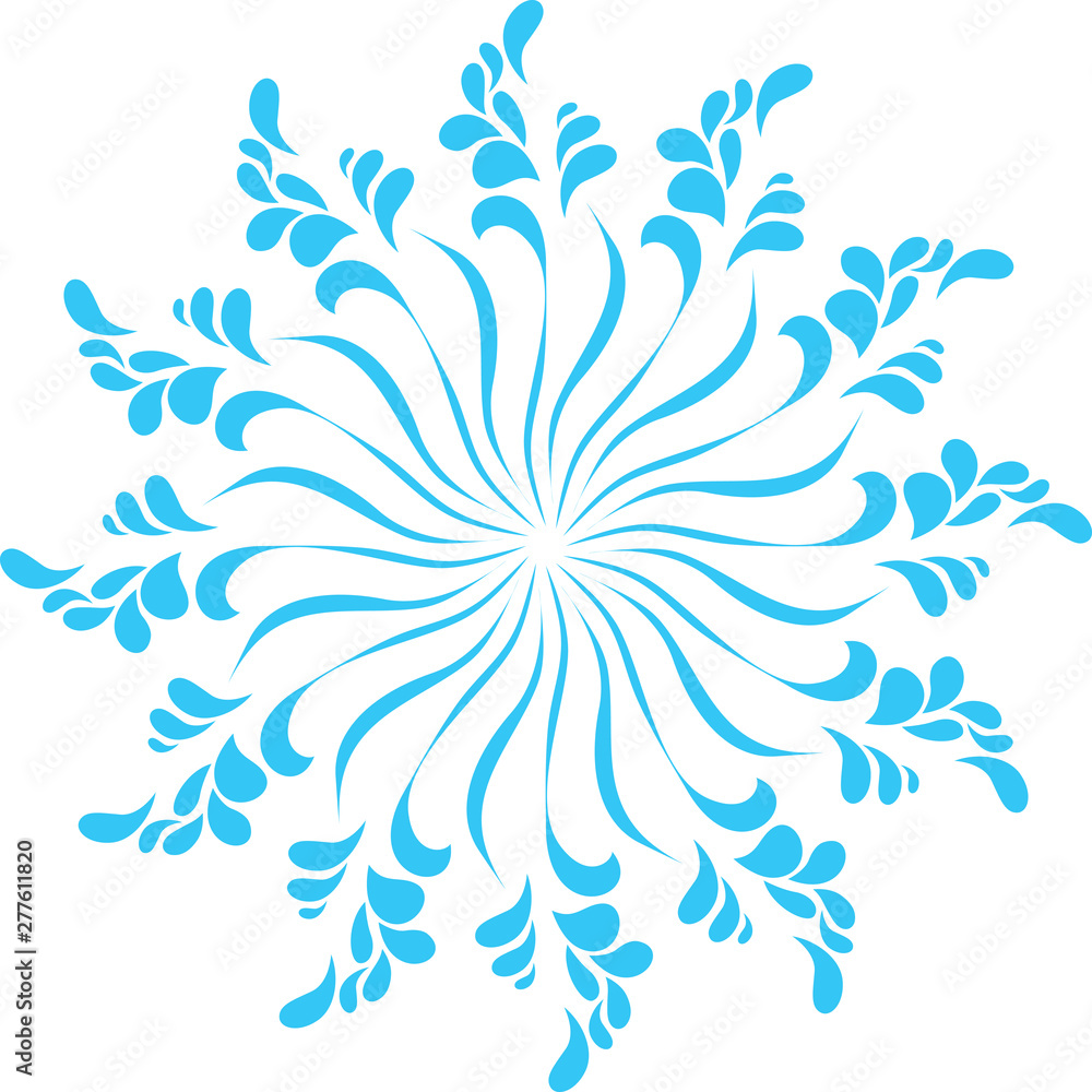 Fototapeta premium beautiful decorative snowflakes on a white background