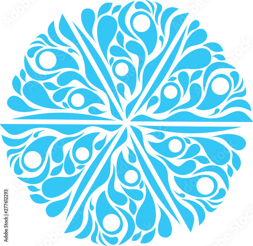 beautiful decorative snowflakes on a white background